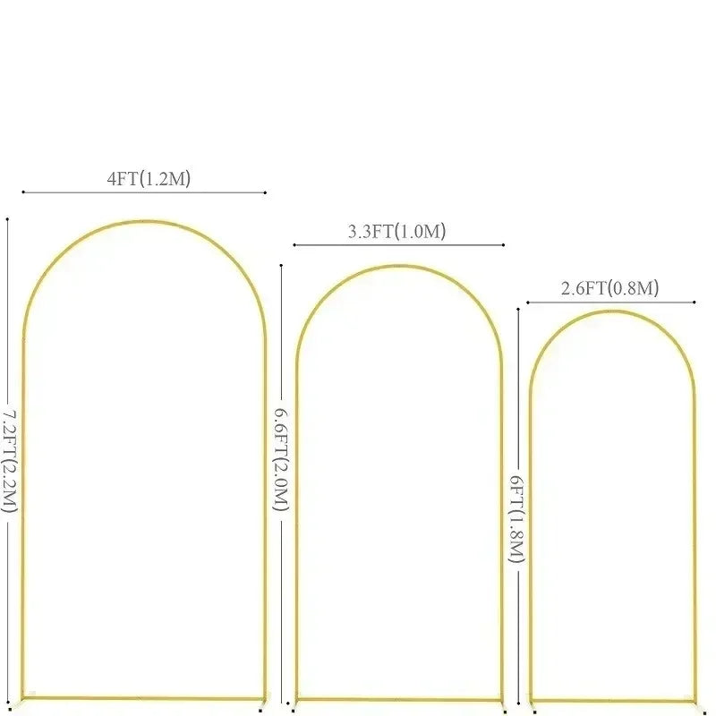 Elegant Gold Balloon Arch Frame & Backdrop Stand