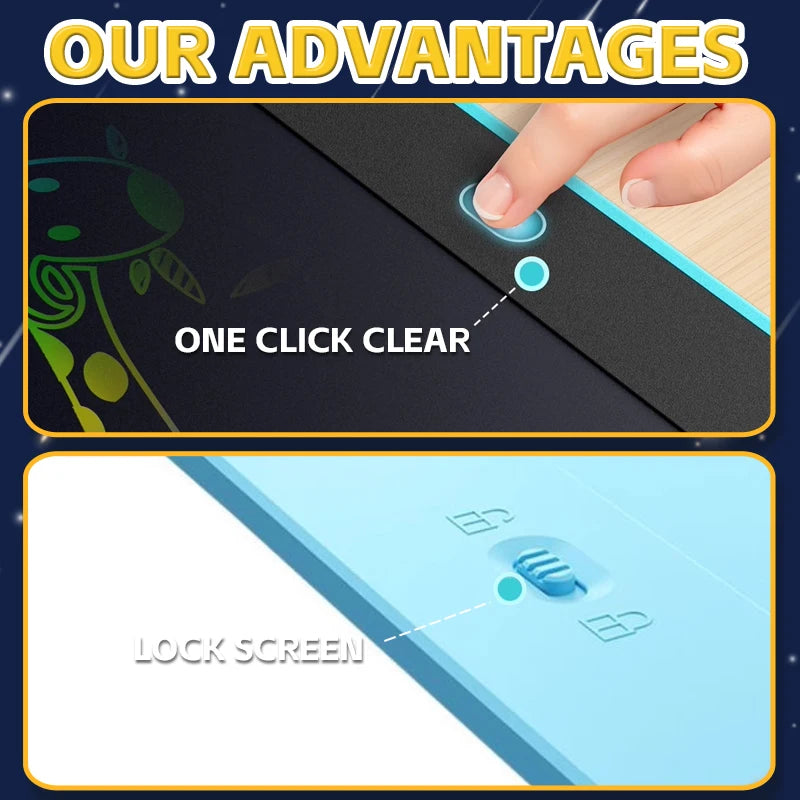 LCD Writing Tablet for Kids – Reusable Drawing Board