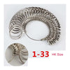Stainless Steel Ring Sizer Gauge for Accurate Finger Measurement
