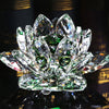 Crystal Lotus Flower Figurine – Elegant Glass Tabletop Decor