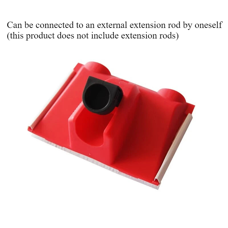 A red paint edger tool with a black opening, designed for clean wall and corner painting.