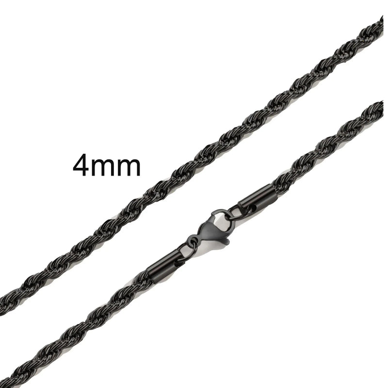 Stainless Steel Rope Chain Necklace