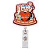 Glitter Acrylic Retractable ID Badge Reel