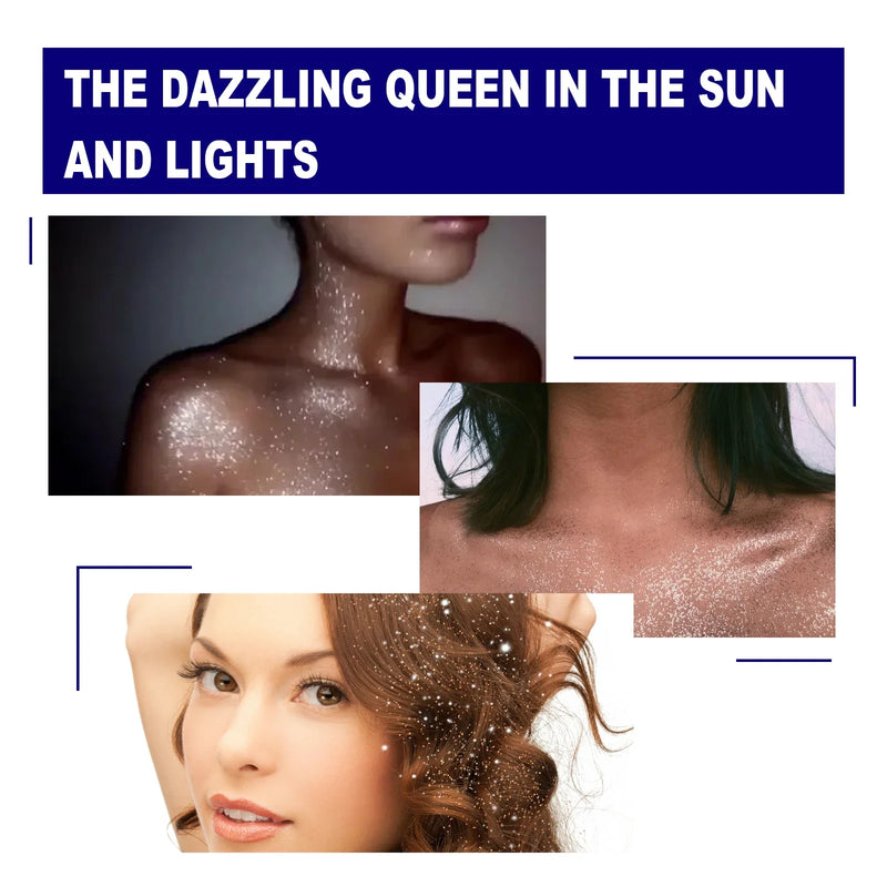 Radiant Silver Glitter Spray for Hair, Face & Body