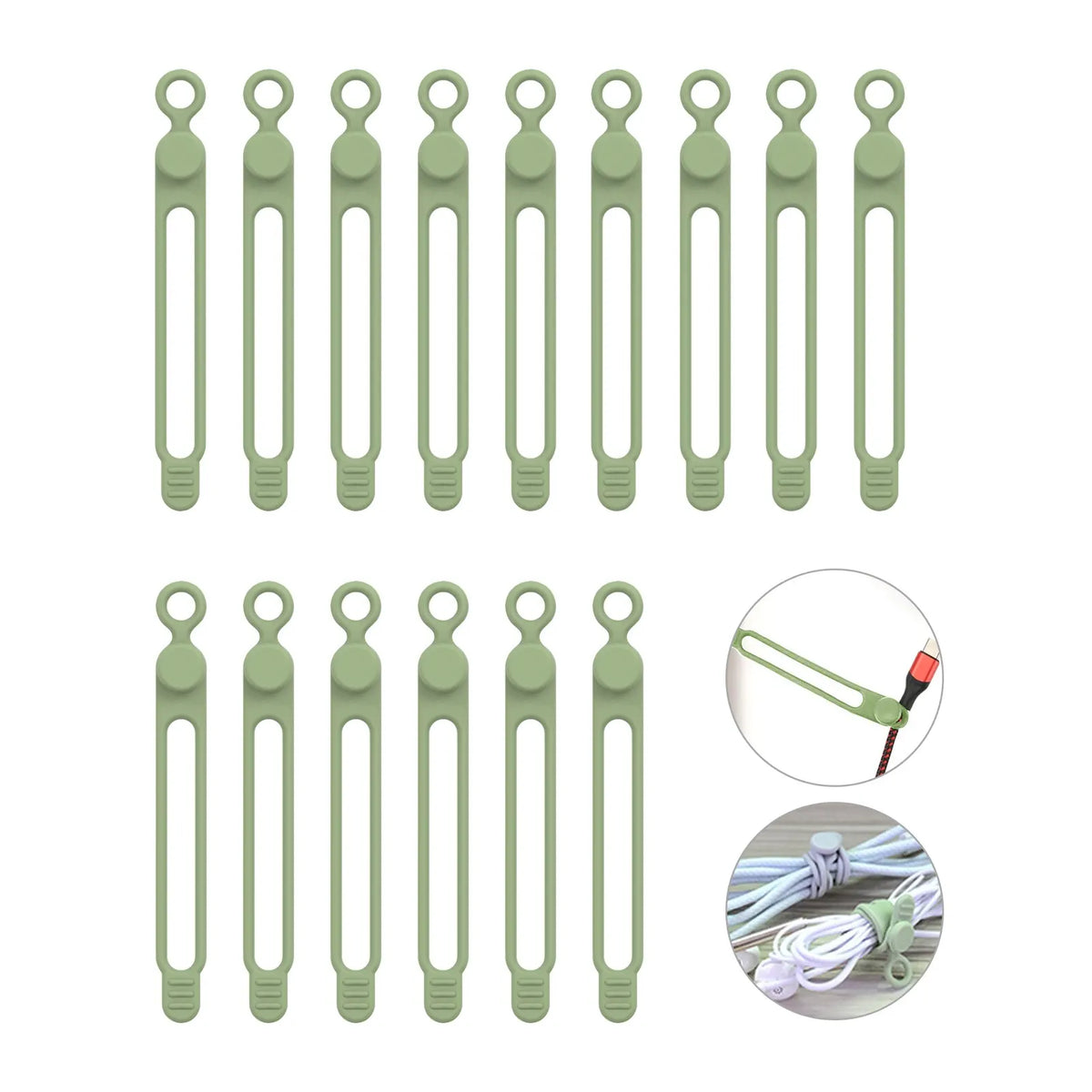 Reusable Silicone Cable Ties for Cord Organization