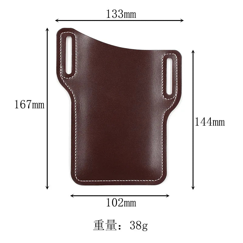 PU Leather Belt Clip Phone Holster for Travel and Outdoor Use