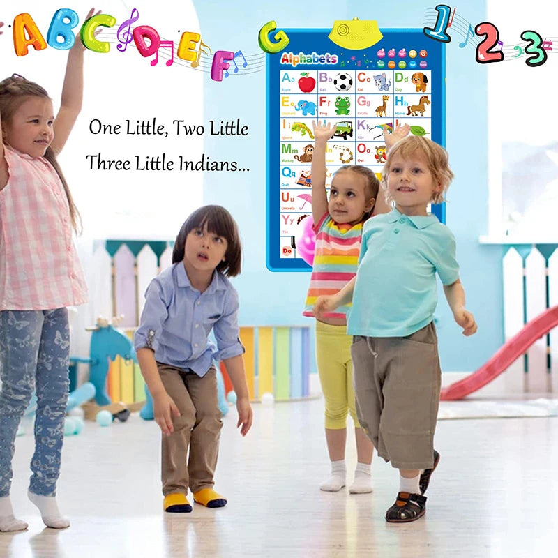 Interactive Alphabet & Number Learning Wall Chart for Toddlers