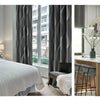 Silver Wave Pattern Blackout Curtains with Thermal Insulation and Noise Reduction