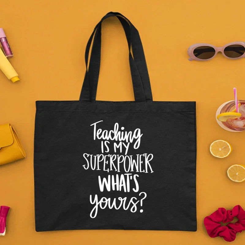 Sac Tote en Toile Durable pour Enseignants