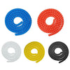 Four rolls of cable protector sleeves in blue, red, white, and black for Xiaomi M365 electric scooters