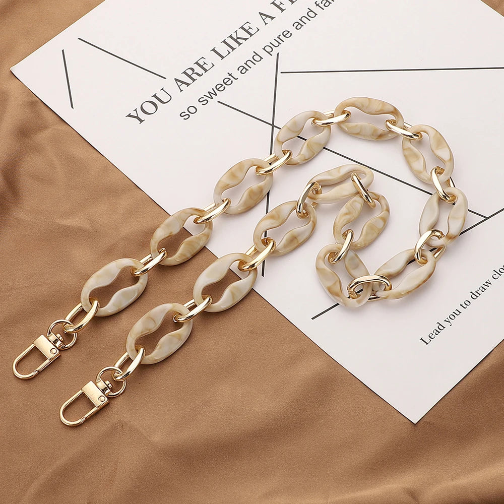 Acrylic Resin Chain Bag Strap for Purses and Crossbody Bags