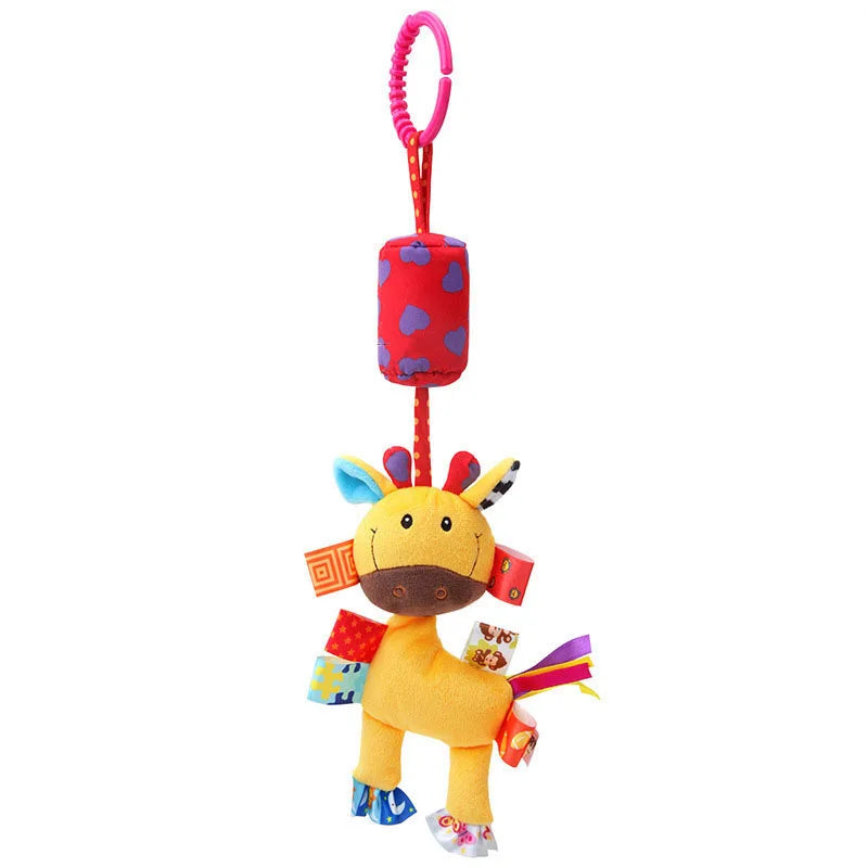 Musical Plush Animal Rattle & Teether Toy for Babies