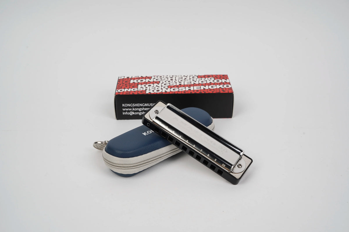 Professional 10-Hole Diatonic Harmonica with Phosphor Bronze Reeds