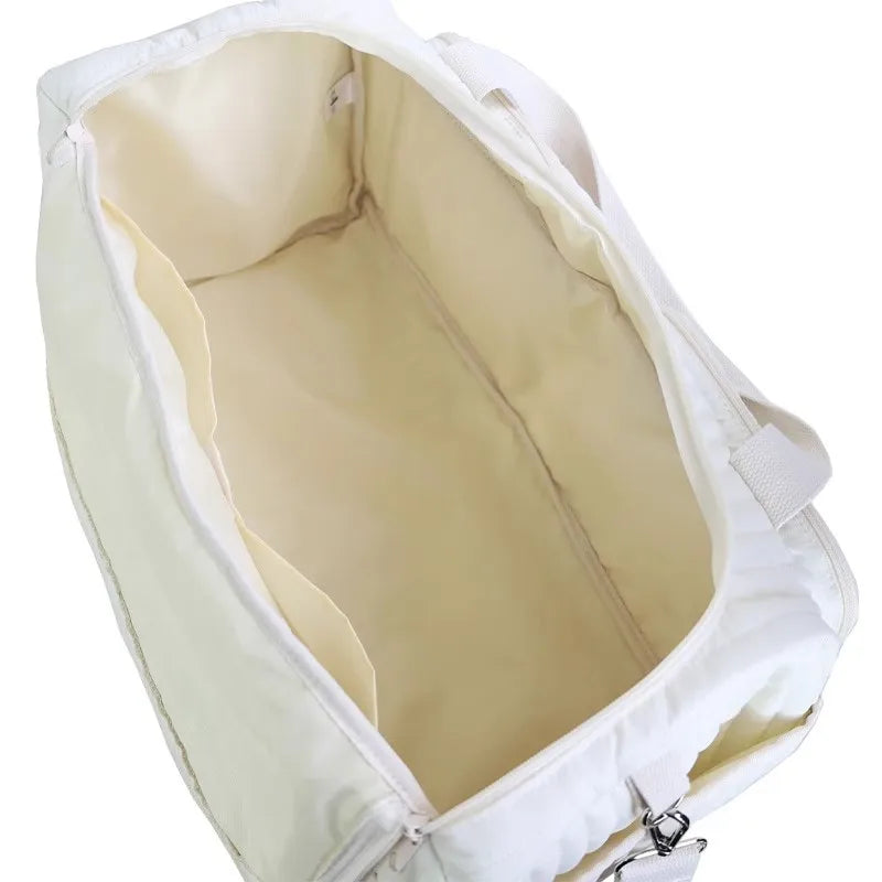 Charming Bear Embroidery Diaper Bag for Modern Parents