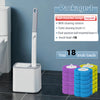 Disposable Toilet Brush Set with Wall-Mounted Holder and Refill Heads