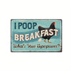 Retro Funny Chicken Farm Metal Sign for Kitchen and Coop