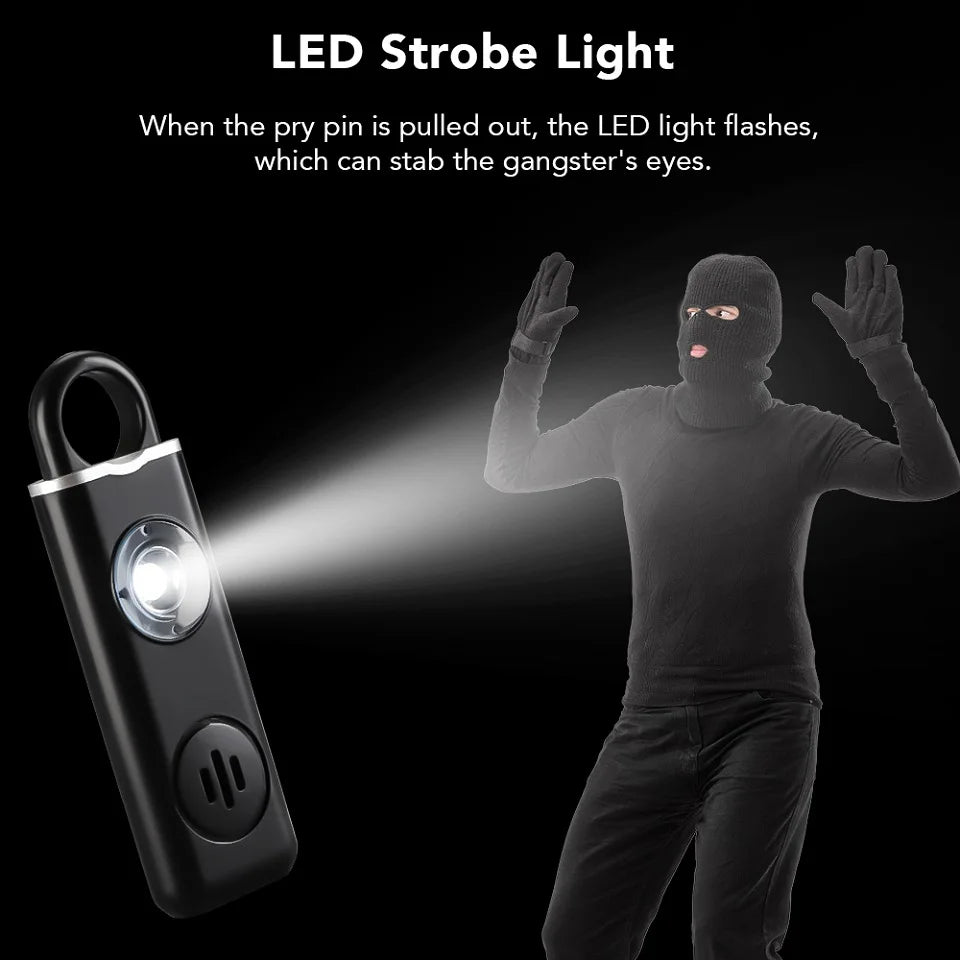 Personal Safety Alarm with LED Flashlight and USB-C Charging