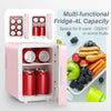 4L Mini Skincare Fridge with Dimmable LED Mirror