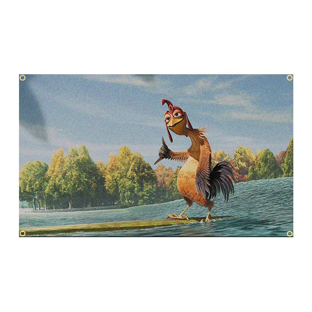 Chicken Joe Surfing Tapestry Wall Hanging