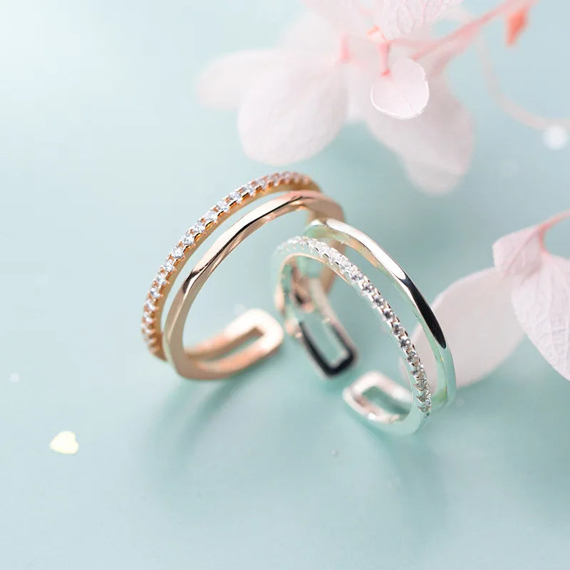 Bagues en argent sterling faits à la main pour couples