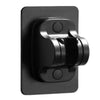 A black 8-mode high-pressure rainfall shower head mounted on a wall.