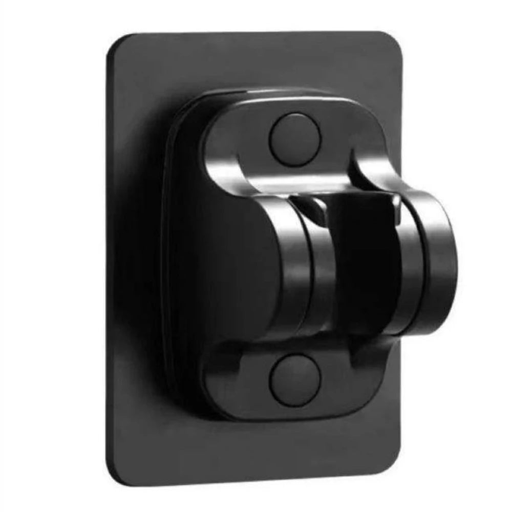 A black 8-mode high-pressure rainfall shower head mounted on a wall.