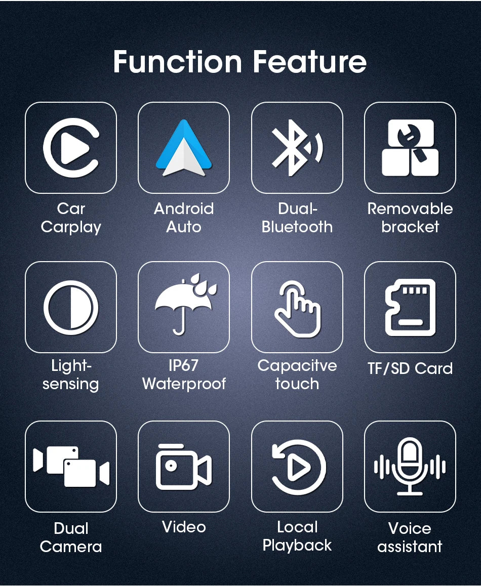 5/6.25 Inch Waterproof Motorcycle GPS with CarPlay and Android Auto