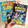 A set of two comic books titled Murphy's Law and Physics & Chemistry featuring cartoon characters.
