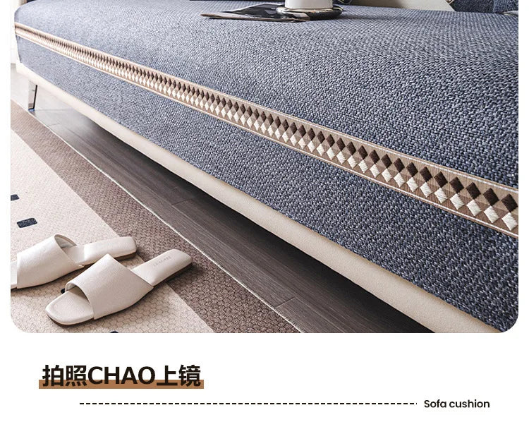 Non-Slip Dustproof Cotton-Linen Sofa Cover