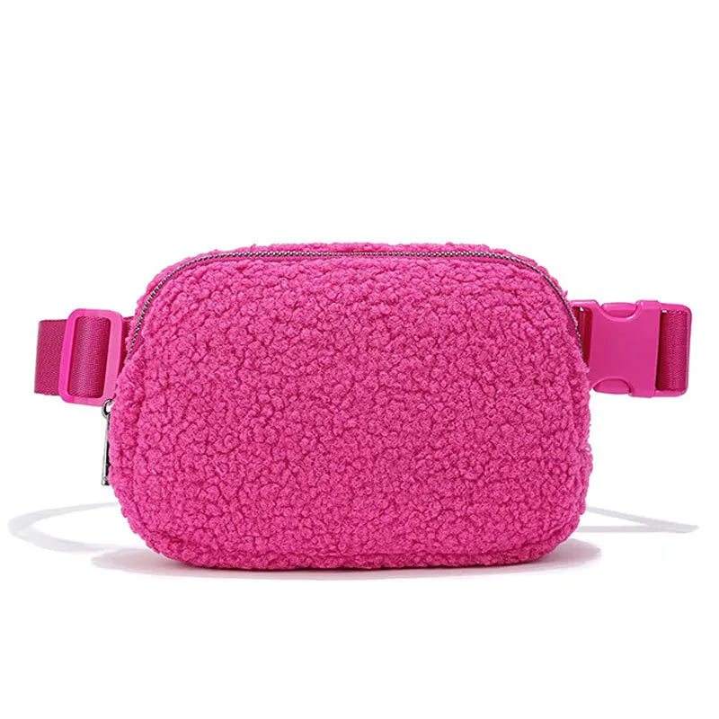 Cozy Fleece Crossbody Belt Bag