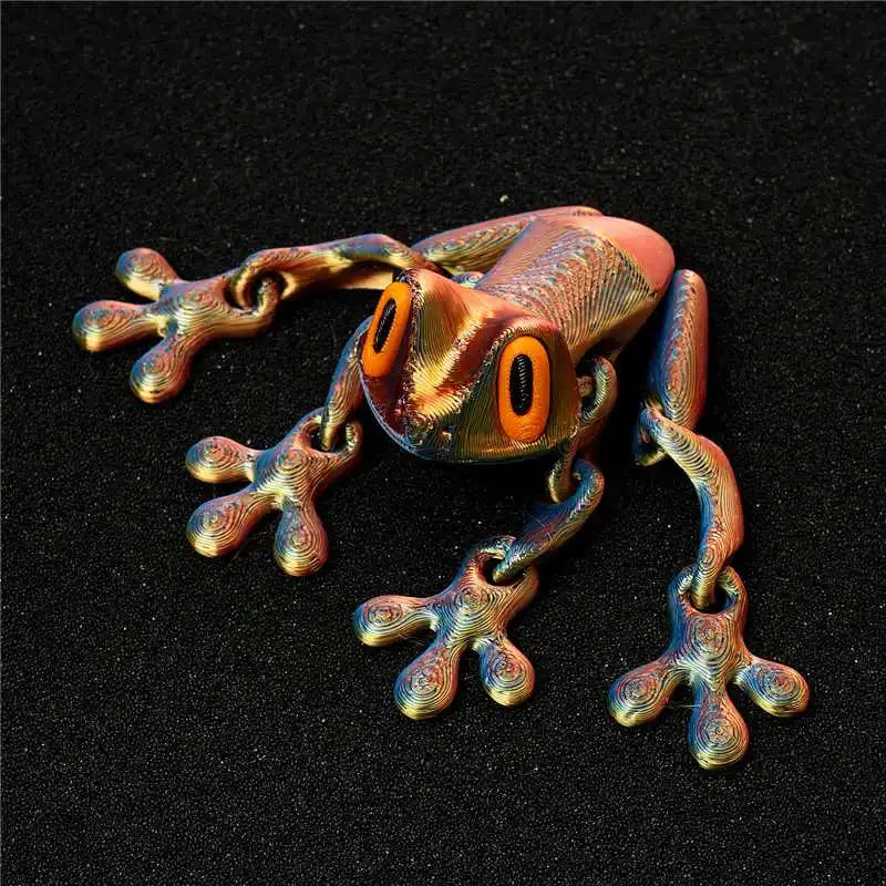 Magnetic Articulated Frog Fidget Toy – 3D Printed Desk Decor