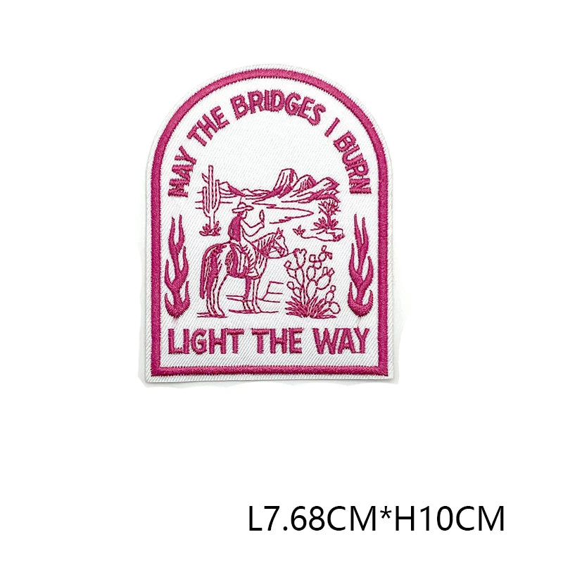 Embroidered Iron-On Patch with Cute Emblem Design