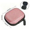 Pink portable storage case for insulin and peptide vials with a black drawstring closure.
