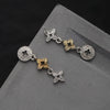Two-Tone Clover Stud Earrings