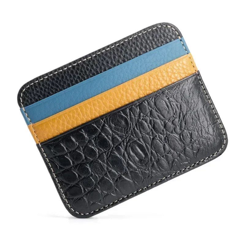 Slim Genuine Leather Card Holder Wallet