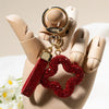 Rhinestone Clover Keychain