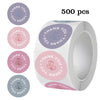 Pastel Rose Thank You Stickers Roll (500 Count)