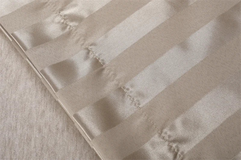 Luxurious Satin Stripe Pillowcase with Envelope Closure