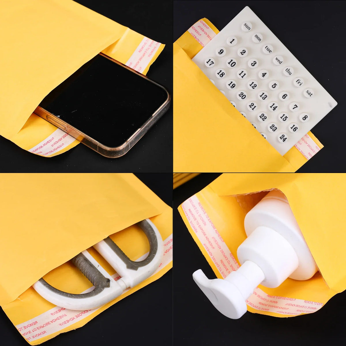 Kraft Bubble Mailers with Self-Sealing Adhesive