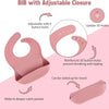 Complete Silicone Baby Feeding Set with Suction Bowl, Plate, Utensils & Bib