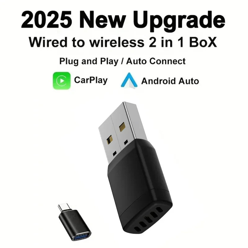 Universal Car Adapter for Wireless CarPlay and Android Auto