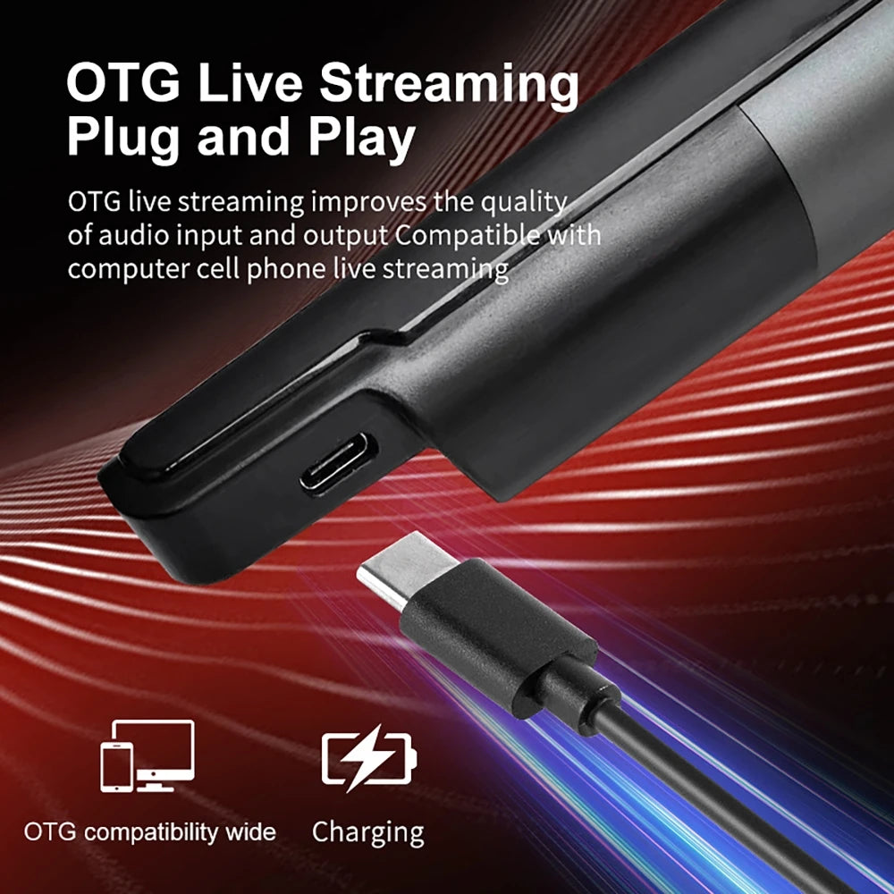Adaptateur plug and play noir pour streaming en direct avec câble de connexion