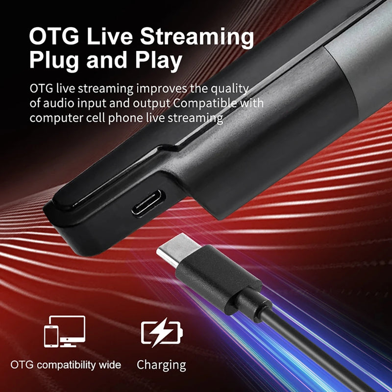 Wireless Handheld Microphone with Built-in Sound Card