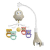 A musical baby crib mobile featuring an owl design with a light projector and soothing sounds.