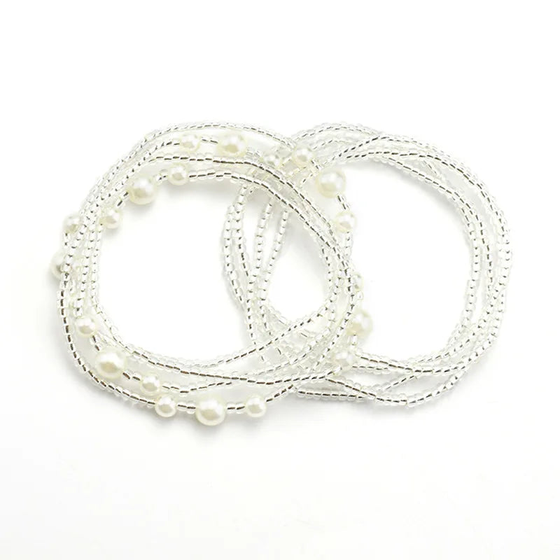 Colorful Elastic Belly Bead Chain Set for Women