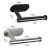 No-Drill Stainless Steel Wall-Mounted Toilet Paper Holder