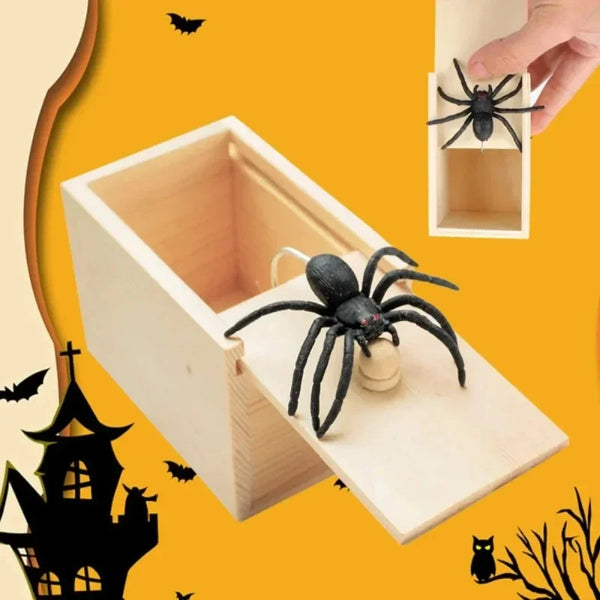 Wooden Spider Prank Box