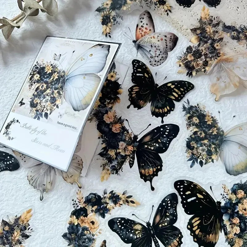 Butterfly & Flower Decorative Sticker Pack (30-Piece Set)