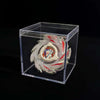 A Valkyrie Volt S4-70V metal spinning top with launcher displayed inside a clear plastic box.