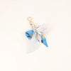 Chic Silk Bow Keychain with Ribbon Charm